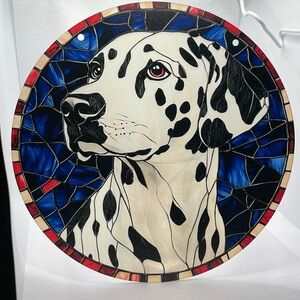Suncatcher Acrylic Dalmatian Dog Decoration New Gifts Valentines Day 7.5”